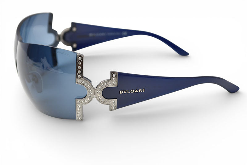 ブルガリ サングラス/アイウェア BVLGARI ディアマンテデザイナー レディース ラインストーン 651-B ブルーグラデーション【中古】