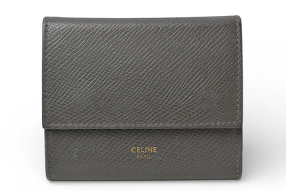 セリーヌ 財布/ミニ財布 CELINE レディース 三つ折り財布 グレー SMALL TRIFOLD WALLET 10B57【中古】