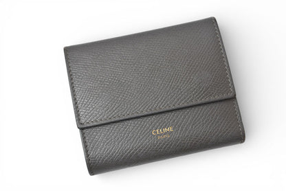 セリーヌ 財布/ミニ財布 CELINE レディース 三つ折り財布 グレー SMALL TRIFOLD WALLET 10B57【中古】