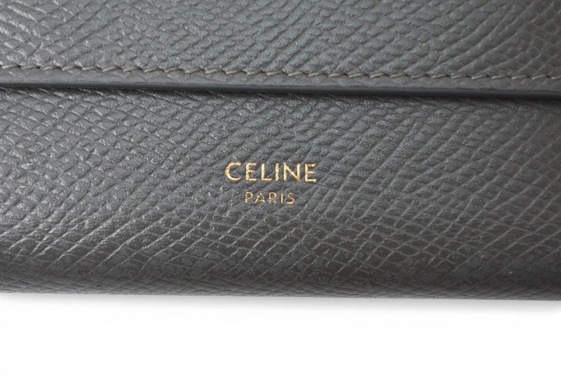 セリーヌ 財布/ミニ財布 CELINE レディース 三つ折り財布 グレー SMALL TRIFOLD WALLET 10B57【中古】