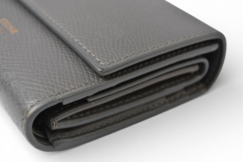 セリーヌ 財布/ミニ財布 CELINE レディース 三つ折り財布 グレー SMALL TRIFOLD WALLET 10B57【中古】