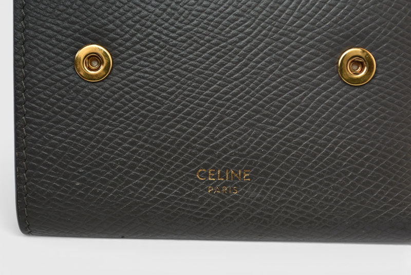 セリーヌ 財布/ミニ財布 CELINE レディース 三つ折り財布 グレー SMALL TRIFOLD WALLET 10B57【中古】