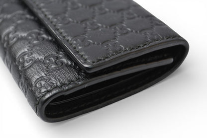 グッチ キーケース/キーホルダー GUCCI 6連 マイクログッチシマ 150402 BMJ1N 1000 ユニセックス ブラック【中古】