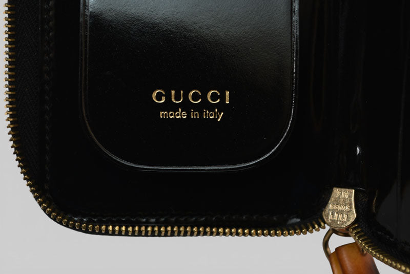 グッチ キーケース兼用コインケース バンブー GUCCI 6連 ヴィンテージ ユニセックス ブラック【中古】