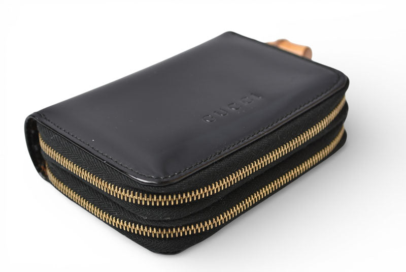 グッチ キーケース兼用コインケース バンブー GUCCI 6連 ヴィンテージ ユニセックス ブラック【中古】