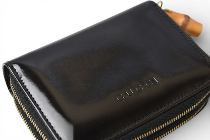 グッチ キーケース兼用コインケース バンブー GUCCI 6連 ヴィンテージ ユニセックス ブラック【中古】