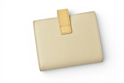 セリーヌ 財布/二つ折 CELINE ミニ財布 ストラップウォレット バイカラー イエロー系【中古】