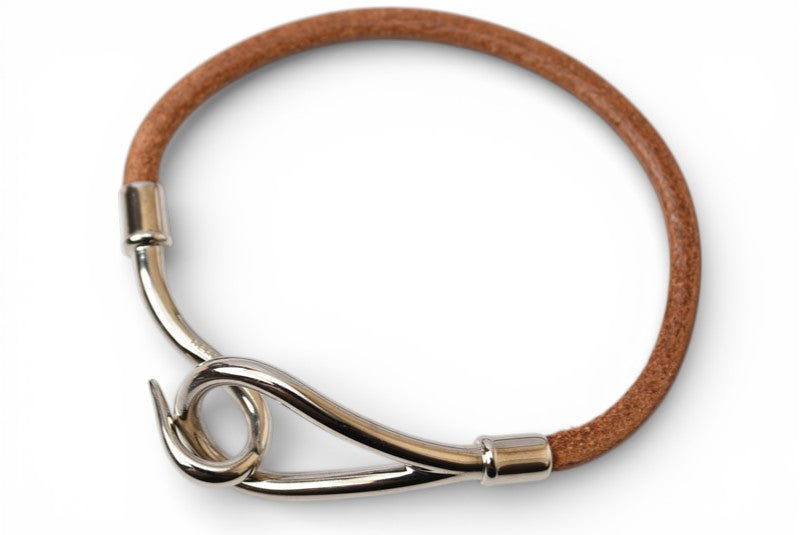 エルメス バングル/ブレスレット HERMES ジャンボブレス ブラウン シルバー金具【中古】