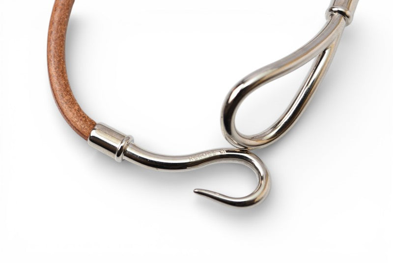 エルメス バングル/ブレスレット HERMES ジャンボブレス ブラウン シルバー金具【中古】