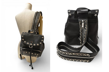 ジミーチュウ リュック/デイパック/バックパック JIMMY CHOO バッグ SUKI/スキ 2WAY ワンショルダー スタッズ ブラック【中古】