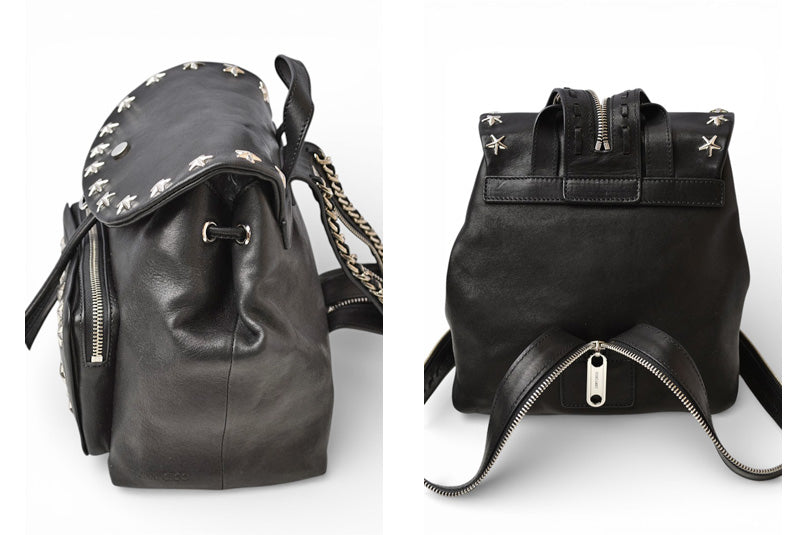 ジミーチュウ リュック/デイパック/バックパック JIMMY CHOO バッグ SUKI/スキ 2WAY ワンショルダー スタッズ ブラック【中古】