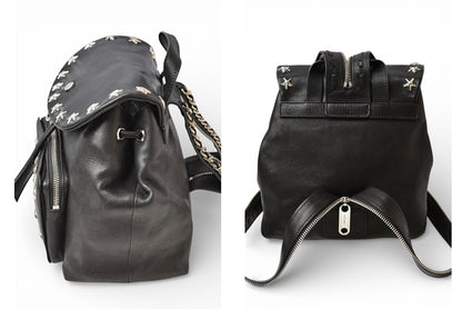 ジミーチュウ リュック/デイパック/バックパック JIMMY CHOO バッグ SUKI/スキ 2WAY ワンショルダー スタッズ ブラック【中古】
