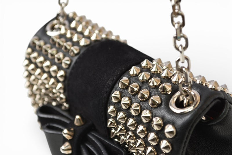 クリスチャンルブタン チェーン ミニショルダーバッグ 2way Christian louboutin スウィート チャリティ/Sweet Charity ブラック【中古】