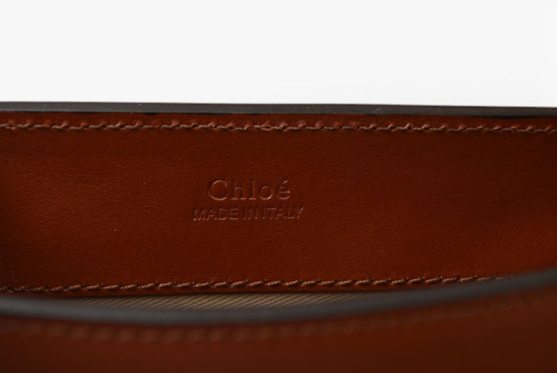 クロエ ボディバッグ/ウエストバッグ Chloe C ブラウン レザー ショルダーバッグ【中古】