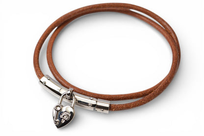 エルメス バングル/ブレスレット HERMES ヴィヴィリデ ファンタジーハート カデナ チョーカー アクセサリー レディース ブラウン ゴールド金具【中古】