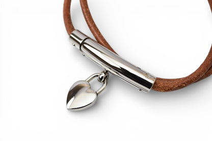 エルメス バングル/ブレスレット HERMES ヴィヴィリデ ファンタジーハート カデナ チョーカー アクセサリー レディース ブラウン ゴールド金具【中古】