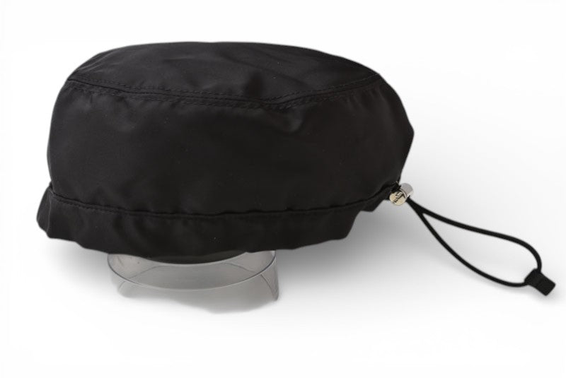 プラダ 帽子/ ベレー帽 PRADA Re-Nylon/リナイロン トライアングルロゴ ブラック【中古】