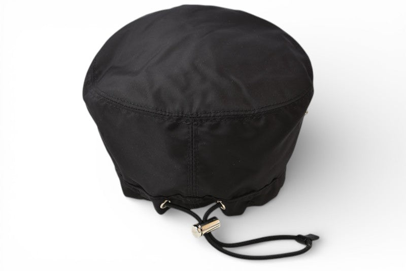 プラダ 帽子/ ベレー帽 PRADA Re-Nylon/リナイロン トライアングルロゴ ブラック【中古】