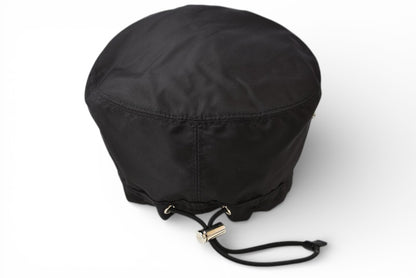 プラダ 帽子/ ベレー帽 PRADA Re-Nylon/リナイロン トライアングルロゴ ブラック【中古】
