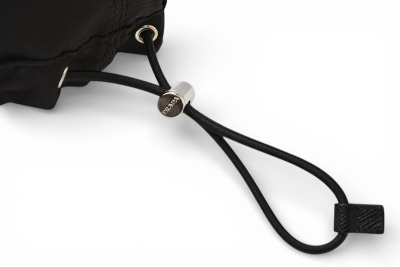 プラダ 帽子/ ベレー帽 PRADA Re-Nylon/リナイロン トライアングルロゴ ブラック【中古】