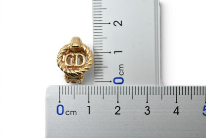 クリスチャンディオール イヤリング Christian Dior ヴィンテージ アクセサリー CDロゴ ゴールド【中古】