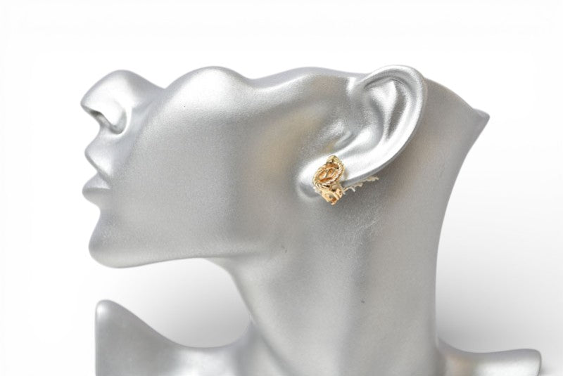 クリスチャンディオール イヤリング Christian Dior ヴィンテージ アクセサリー CDロゴ ゴールド【中古】