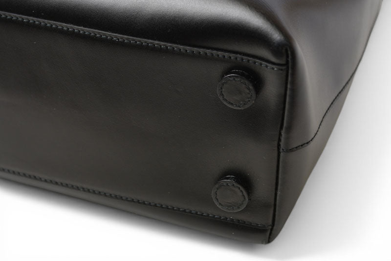プラダ ハンドバッグ/ビジネスバッグ PRADA レザー A4対応 ブラック レディース/メンズ 【中古】