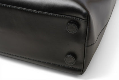 プラダ ハンドバッグ/ビジネスバッグ PRADA レザー A4対応 ブラック レディース/メンズ 【中古】
