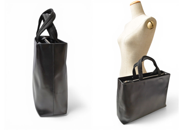 プラダ ハンドバッグ/ビジネスバッグ PRADA レザー A4対応 ブラック レディース/メンズ 【中古】