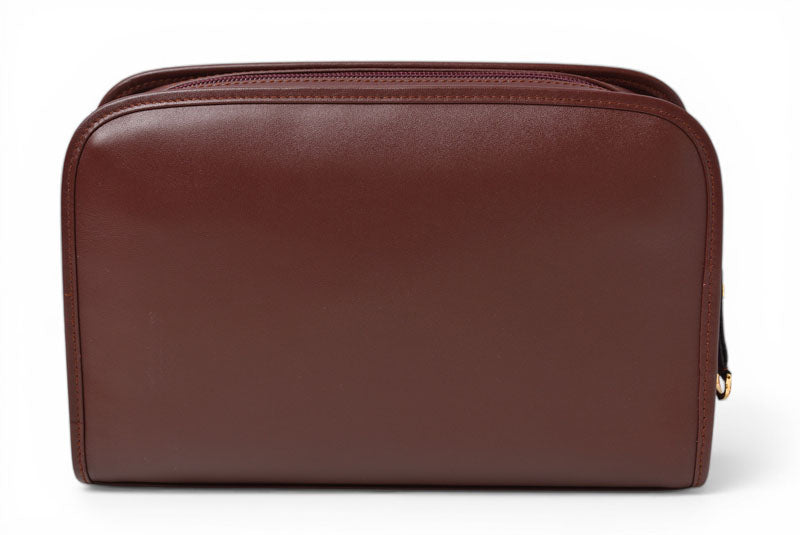 カルティエ クラッチバッグ マストライン Cartier ヴィンテージ メンズバッグ レザー ボルドー 【中古】