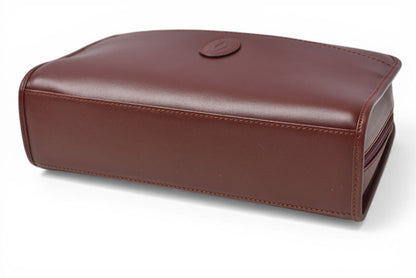 カルティエ クラッチバッグ マストライン Cartier ヴィンテージ メンズバッグ レザー ボルドー 【中古】