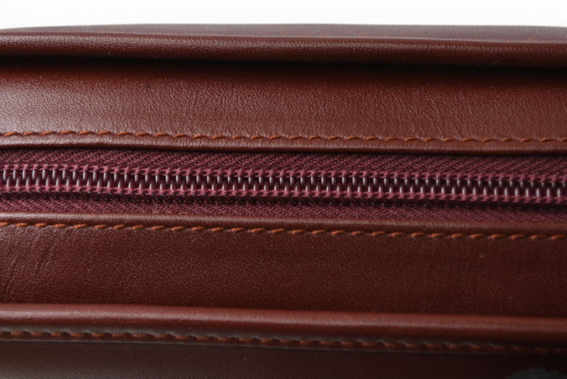 カルティエ クラッチバッグ マストライン Cartier ヴィンテージ メンズバッグ レザー ボルドー 【中古】