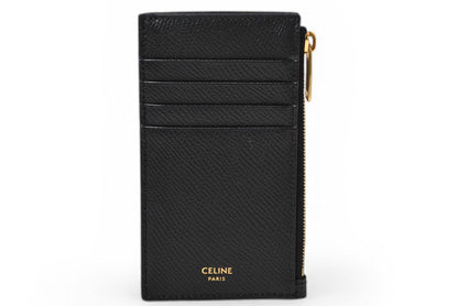 セリーヌ コインケース/カードホルダー CELINE ジップ付コンパクト カードホルダー/フラグメントケース ブラック 10B683BEL【中古】