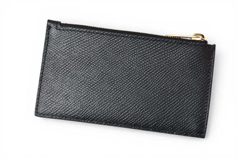 セリーヌ コインケース/カードホルダー CELINE ジップ付コンパクト カードホルダー/フラグメントケース ブラック 10B683BEL【中古】