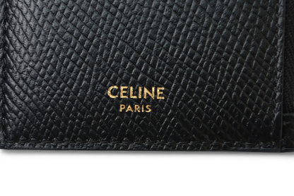 セリーヌ コインケース/カードホルダー CELINE ジップ付コンパクト カードホルダー/フラグメントケース ブラック 10B683BEL【中古】