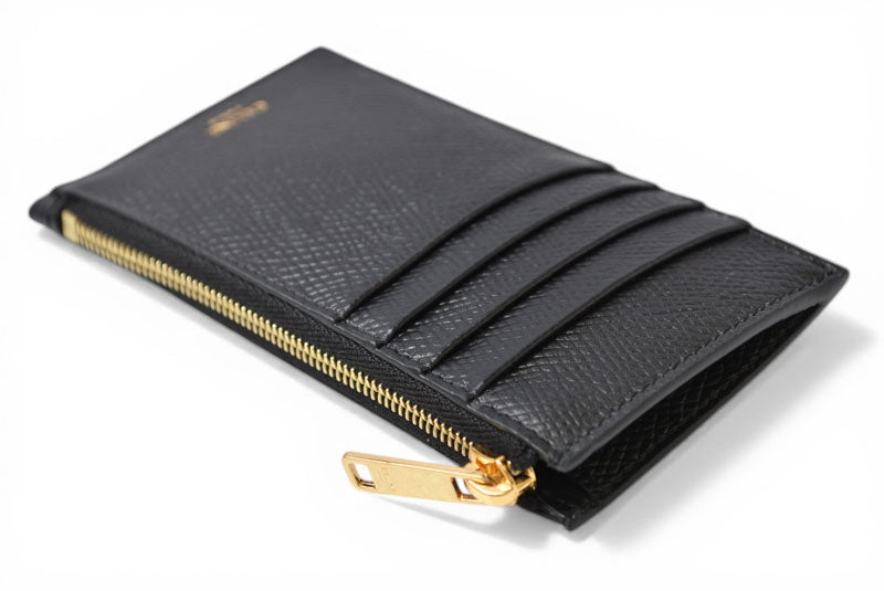 セリーヌ コインケース/カードホルダー CELINE ジップ付コンパクト カードホルダー/フラグメントケース ブラック 10B683BEL【中古】