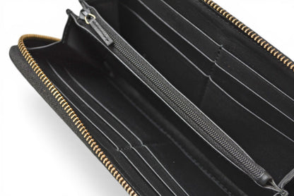 グッチ 財布 GUCCI 長財布/ラウンドファスナー式 マイクログッチシマ ブラック 449391【中古】