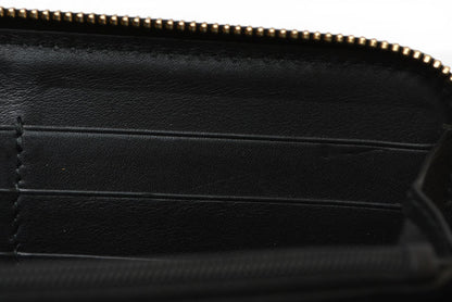 グッチ 財布 GUCCI 長財布/ラウンドファスナー式 マイクログッチシマ ブラック 449391【中古】
