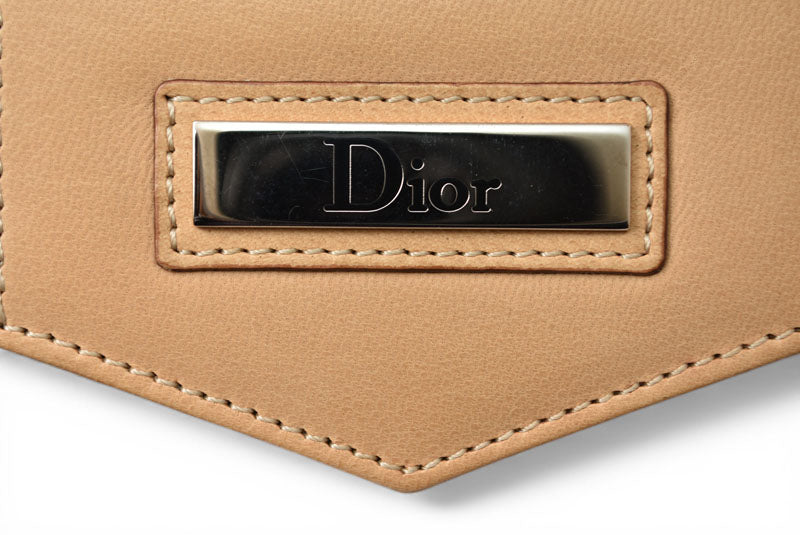 クリスチャンディオール キーケース Christian Dior ストリートシック ベージュ ジャガード/レザー【中古】