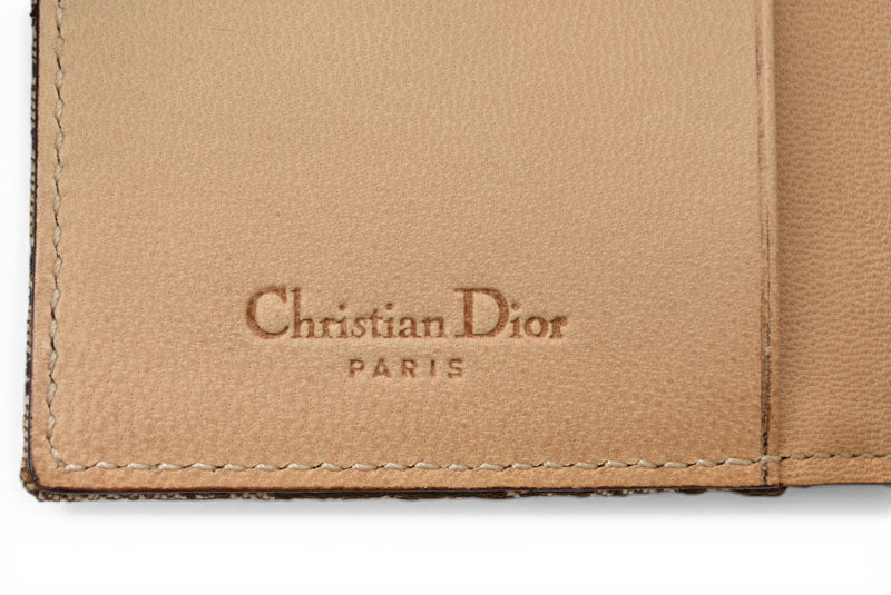 クリスチャンディオール キーケース Christian Dior ストリートシック ベージュ ジャガード/レザー【中古】