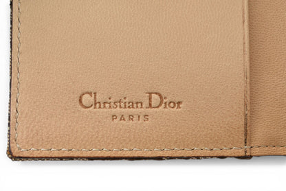 クリスチャンディオール キーケース Christian Dior ストリートシック ベージュ ジャガード/レザー【中古】