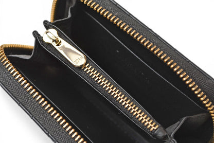 クリスチャンディオール コインケース/カードケース Christian Dior ミニ財布 レディ ディオール ブラック【中古】