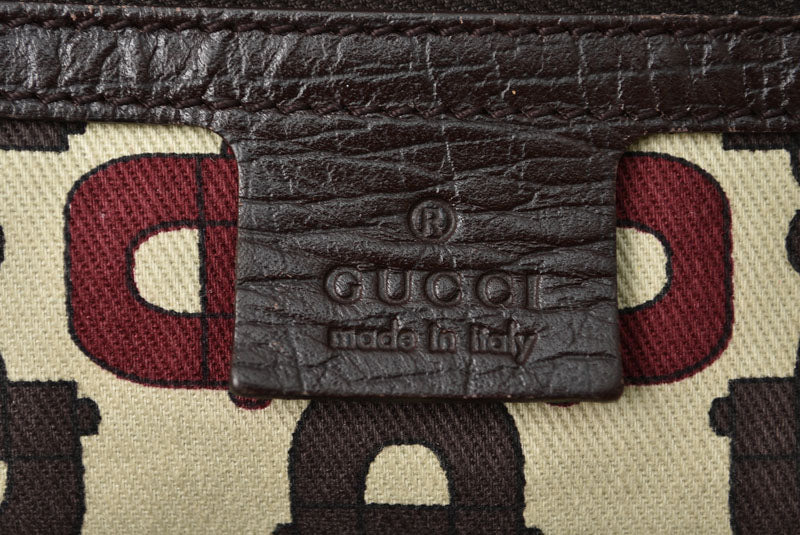 グッチ トートバッグ GUCCI ショルダーバッグ GGブラウン/ベージュ シェリーライン 137396【中古】