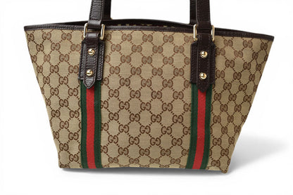 グッチ トートバッグ GUCCI ショルダーバッグ GGブラウン/ベージュ シェリーライン 137396【中古】