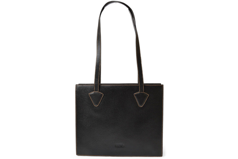 ロエベ トートバッグ ヴィンテージ A4収納可 LOEWE バッグ レザー ブラック【中古】