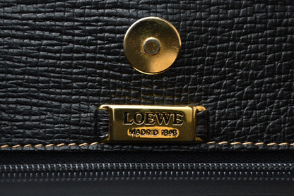 ロエベ トートバッグ ヴィンテージ A4収納可 LOEWE バッグ レザー ブラック【中古】