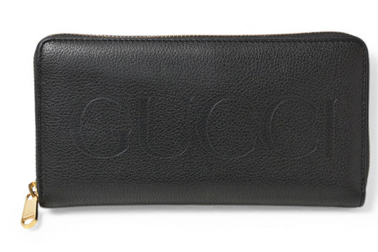 グッチ 財布 GUCCI 長財布/ロゴジップアラウンドウォレット ブラック 658691【中古】