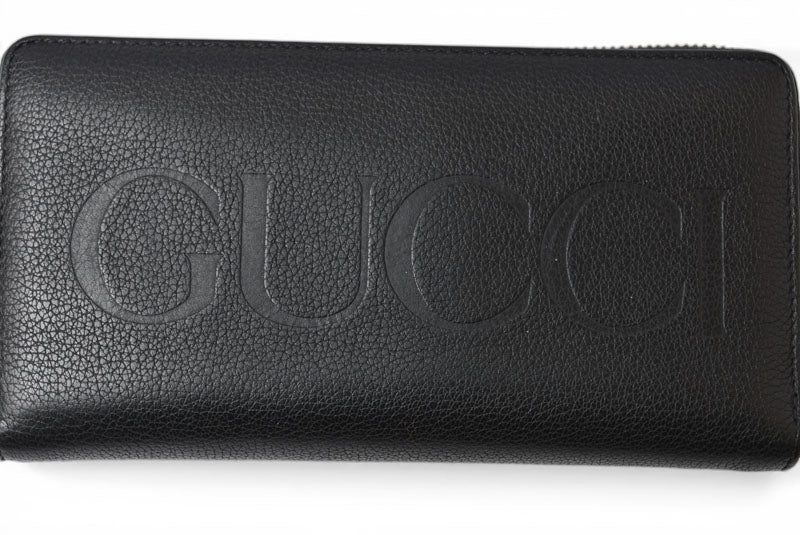 グッチ 財布 GUCCI 長財布/ロゴジップアラウンドウォレット ブラック 658691【中古】