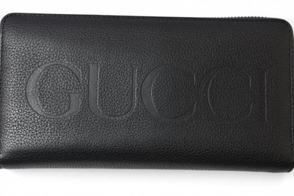 グッチ 財布 GUCCI 長財布/ロゴジップアラウンドウォレット ブラック 658691【中古】
