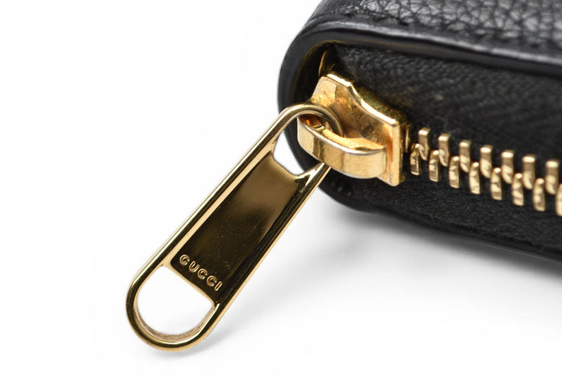 グッチ 財布 GUCCI 長財布/ロゴジップアラウンドウォレット ブラック 658691【中古】